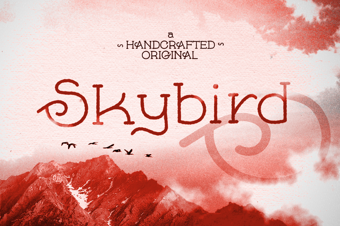 Beispiel einer Skybird-Schriftart
