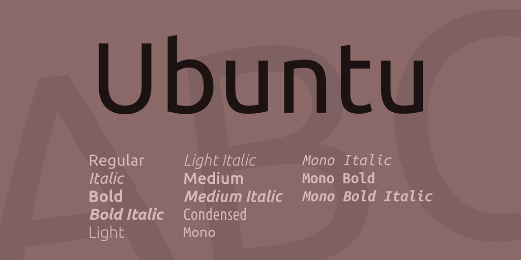 Beispiel einer Ubuntu-Schriftart