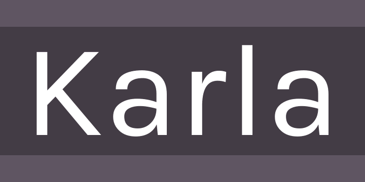 Beispiel einer Karla-Schriftart