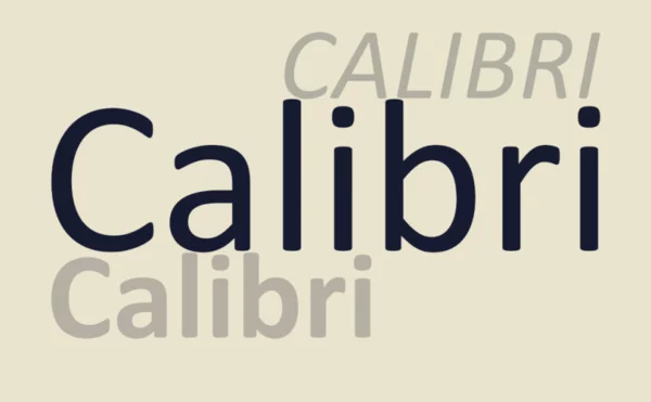 Beispiel einer Calibri-Schriftart