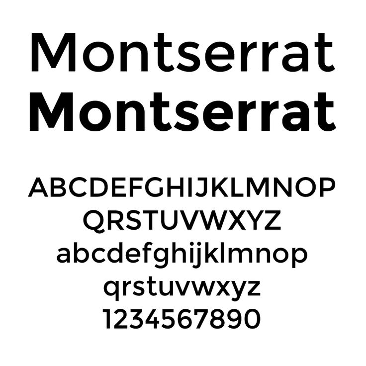 Beispiel einer Montserrat-Schriftart
