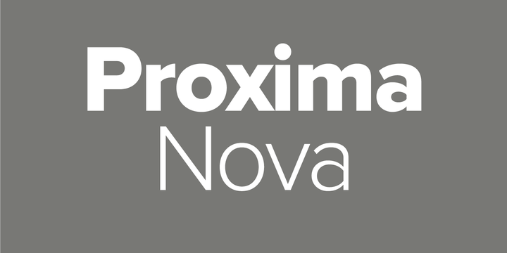 Beispiel einer Proxima Nova-Schriftart