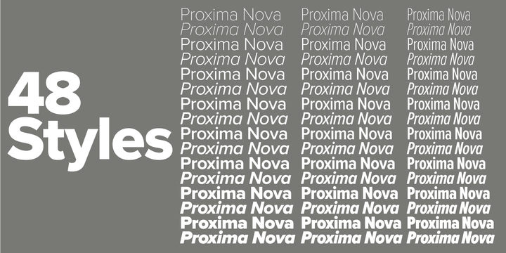 Beispiel einer Proxima Nova Extra Condensed-Schriftart