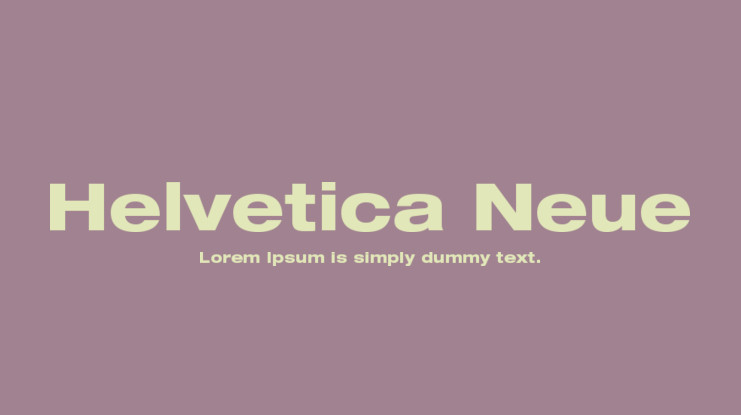 Beispiel einer Helvetica Neue Heavy Italic-Schriftart