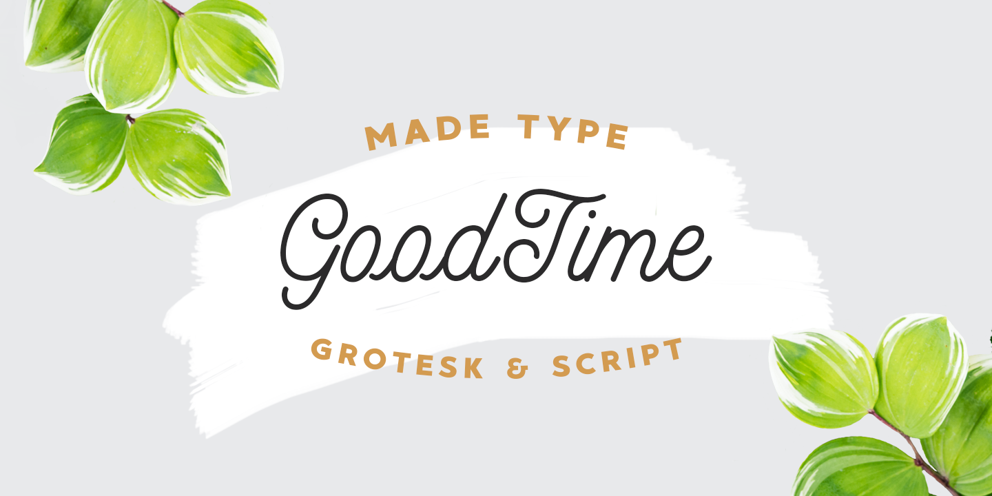 Beispiel einer MADE GoodTime Script-Schriftart