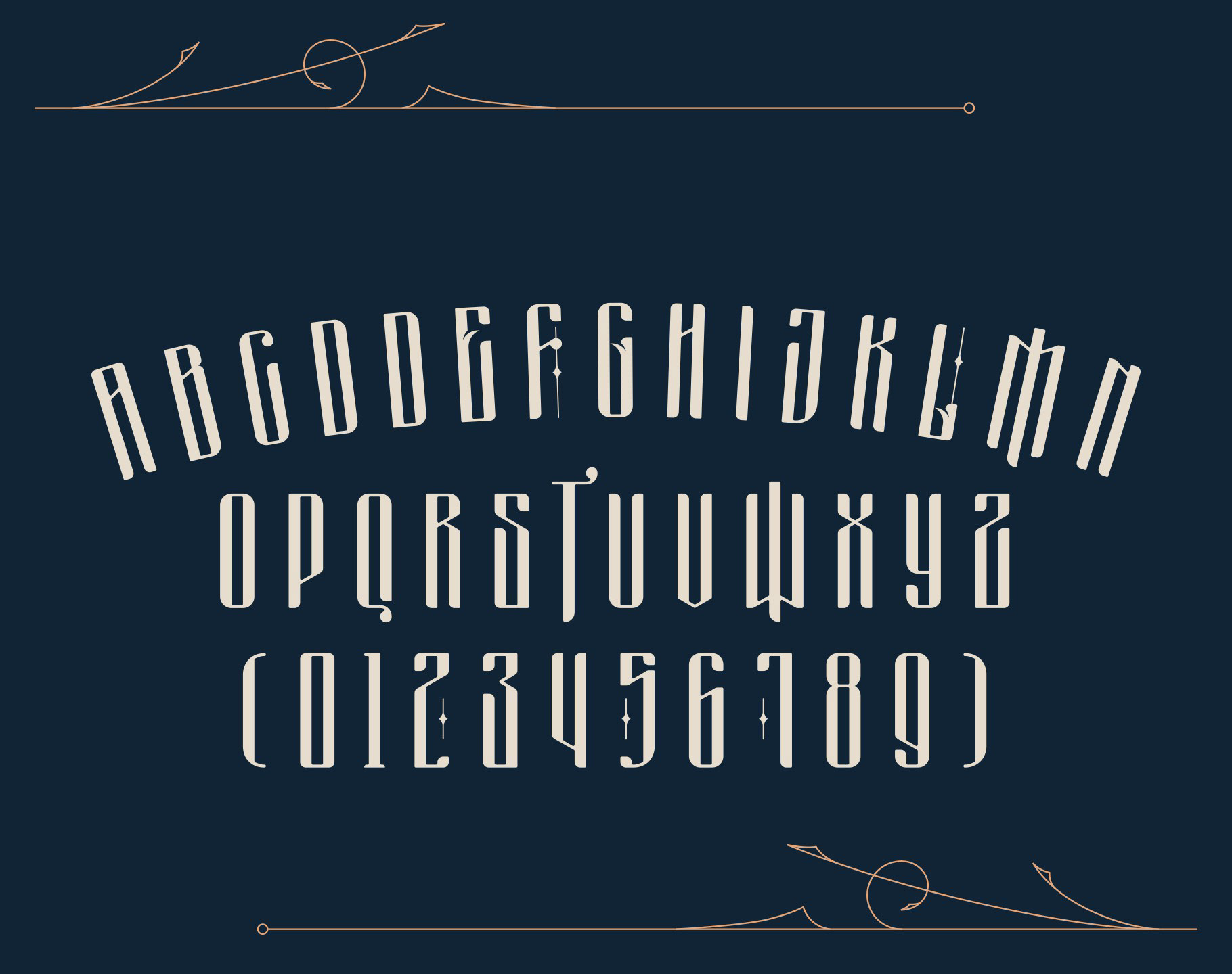 Beispiel einer Masquerouge Regular-Schriftart