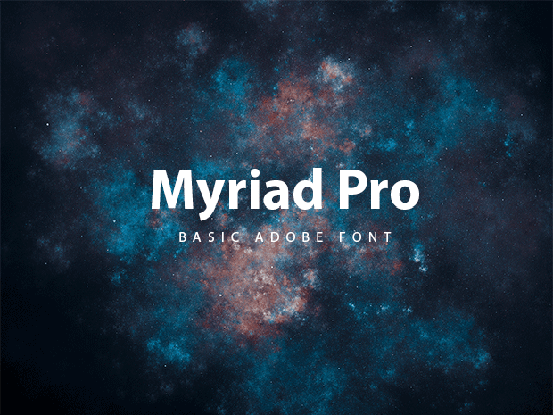 Beispiel einer Myriad Pro Condensed Light-Schriftart