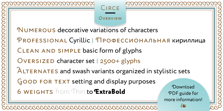 Beispiel einer Circe ExtraBold-Schriftart