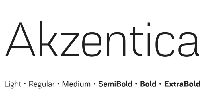 Beispiel einer Akzentica 4F Extra Bold Italic-Schriftart