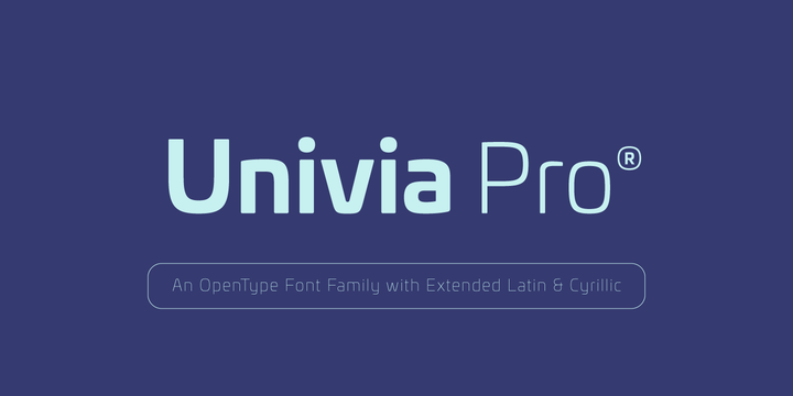 Beispiel einer Univia Pro Light Italic-Schriftart