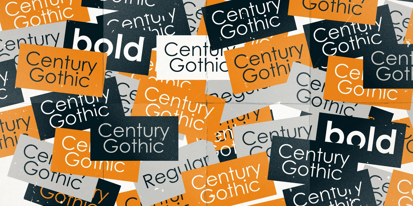 Beispiel einer Century Gothic Bold-Schriftart