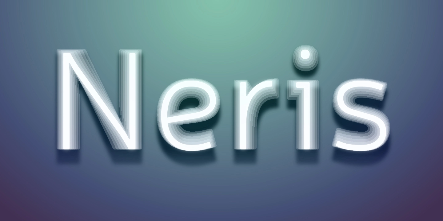 Beispiel einer Neris Light-Schriftart