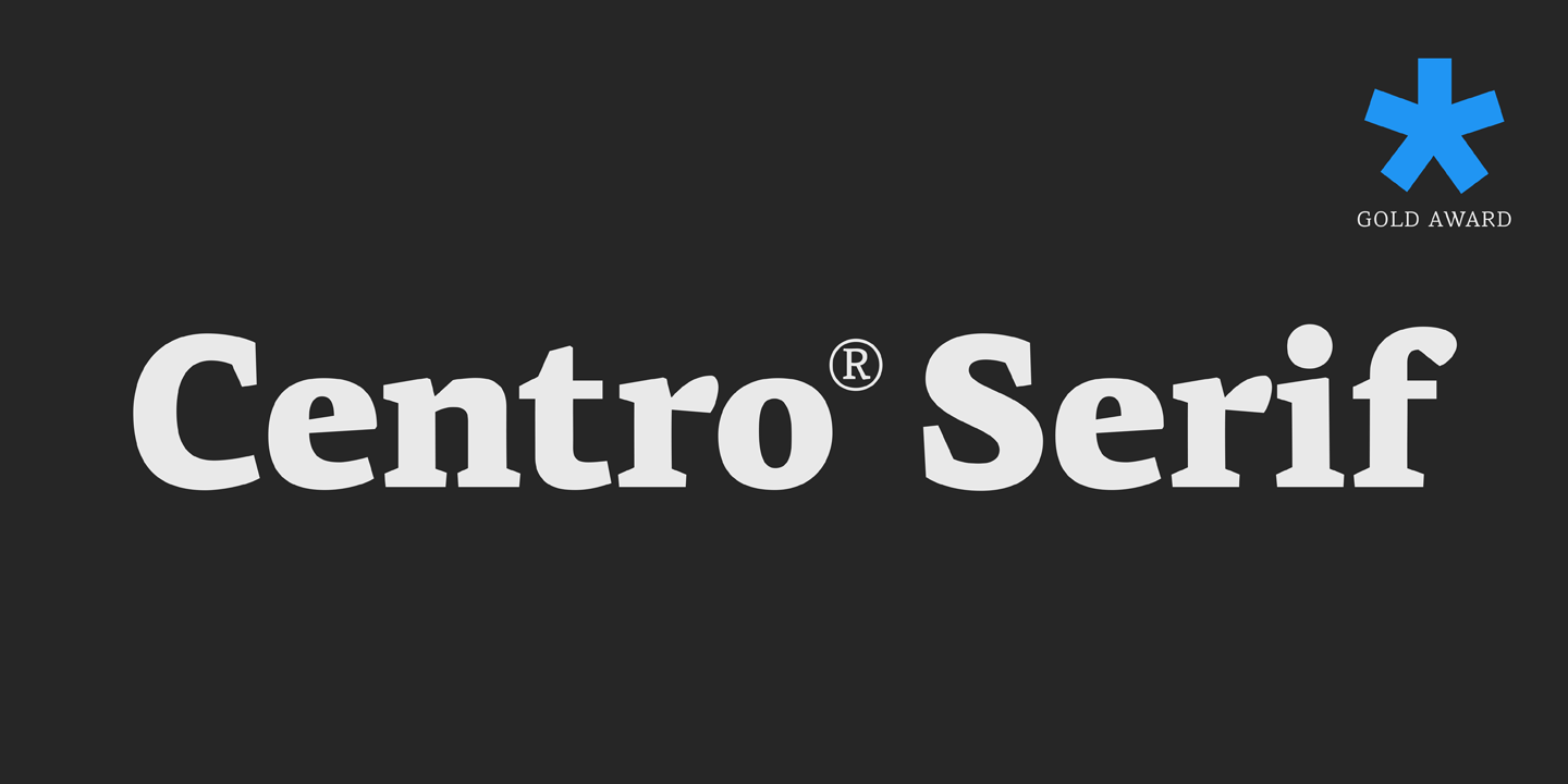 Beispiel einer PF Centro Serif Pro Bold-Schriftart