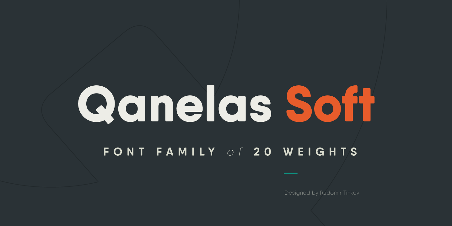 Beispiel einer Qanelas Soft Semi Bold Italic-Schriftart