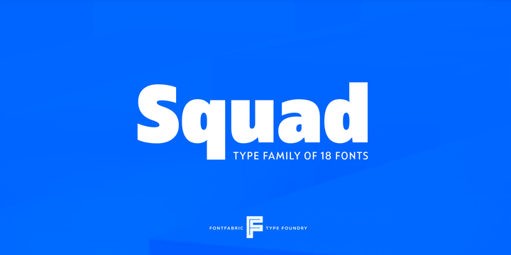 Beispiel einer Squad -Schriftart