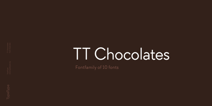 Beispiel einer TT Chocolates -Schriftart
