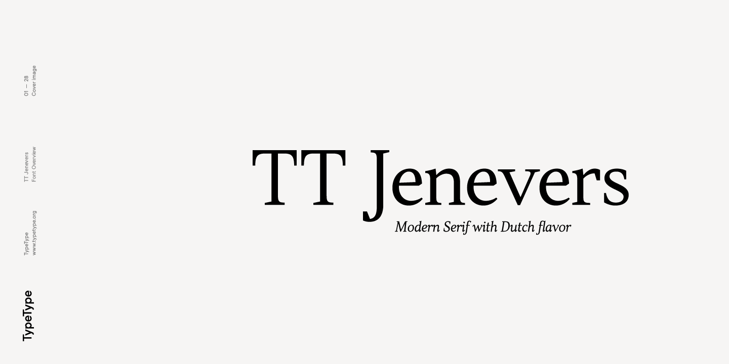 Beispiel einer TT Jenevers -Schriftart
