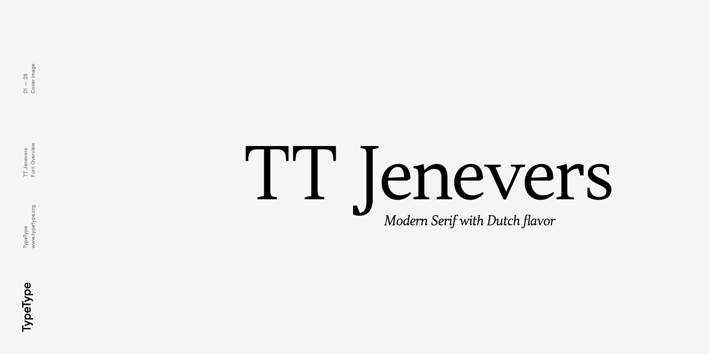 Beispiel einer TT Jenevers  Medium-Schriftart