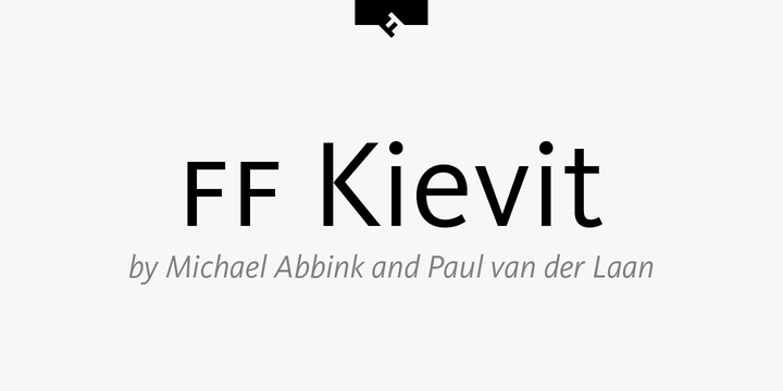Beispiel einer FF Kievit-Schriftart