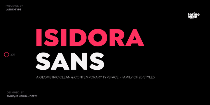 Beispiel einer Isidora Sans Black Italic-Schriftart