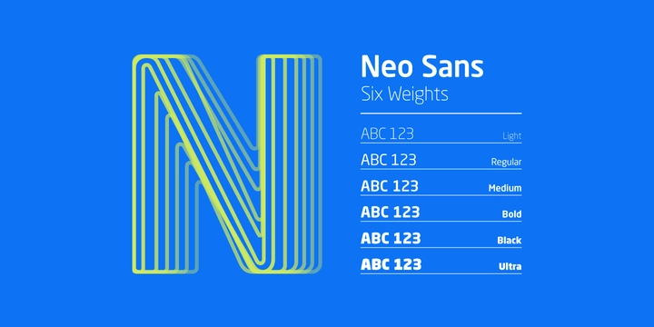 Beispiel einer Neo Sans Bold-Schriftart