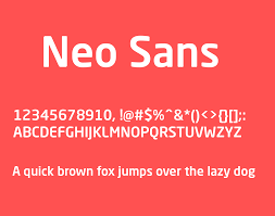 Beispiel einer Neo Sans Pro Black-Schriftart