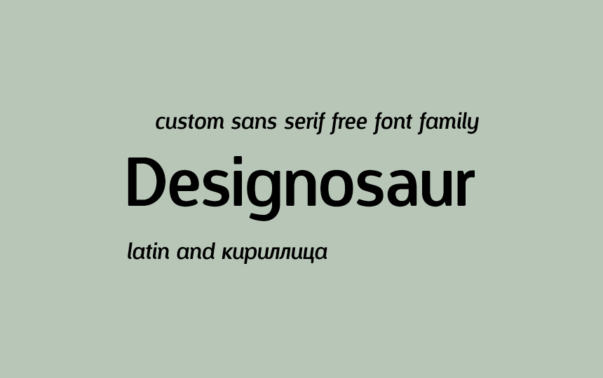 Beispiel einer Designosaur Regular-Schriftart