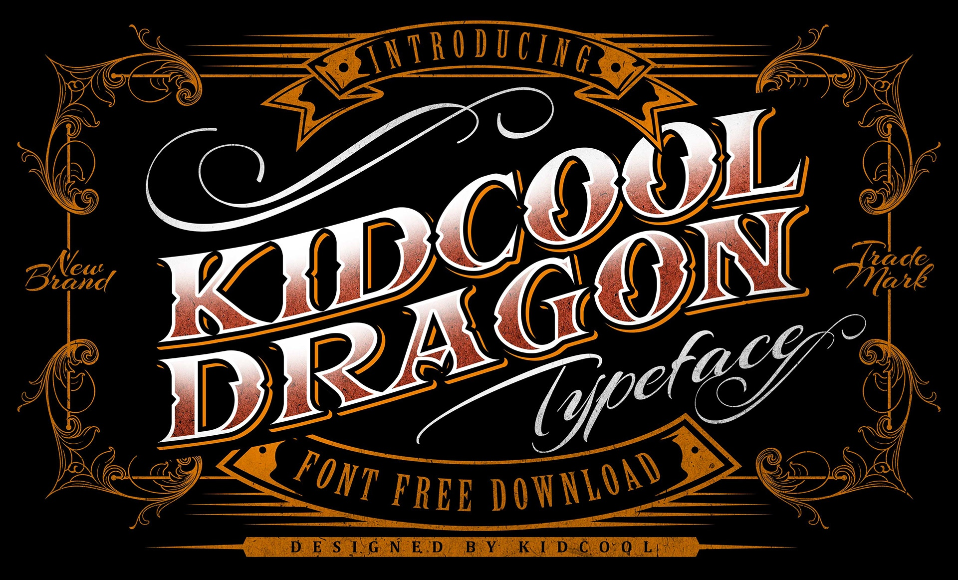 Beispiel einer Kidcool Dragon-Schriftart