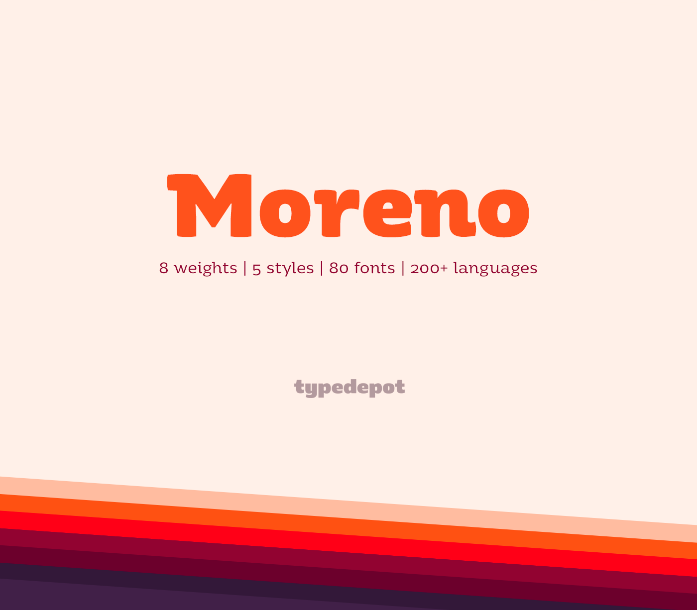 Beispiel einer Moreno Medium Italic-Schriftart