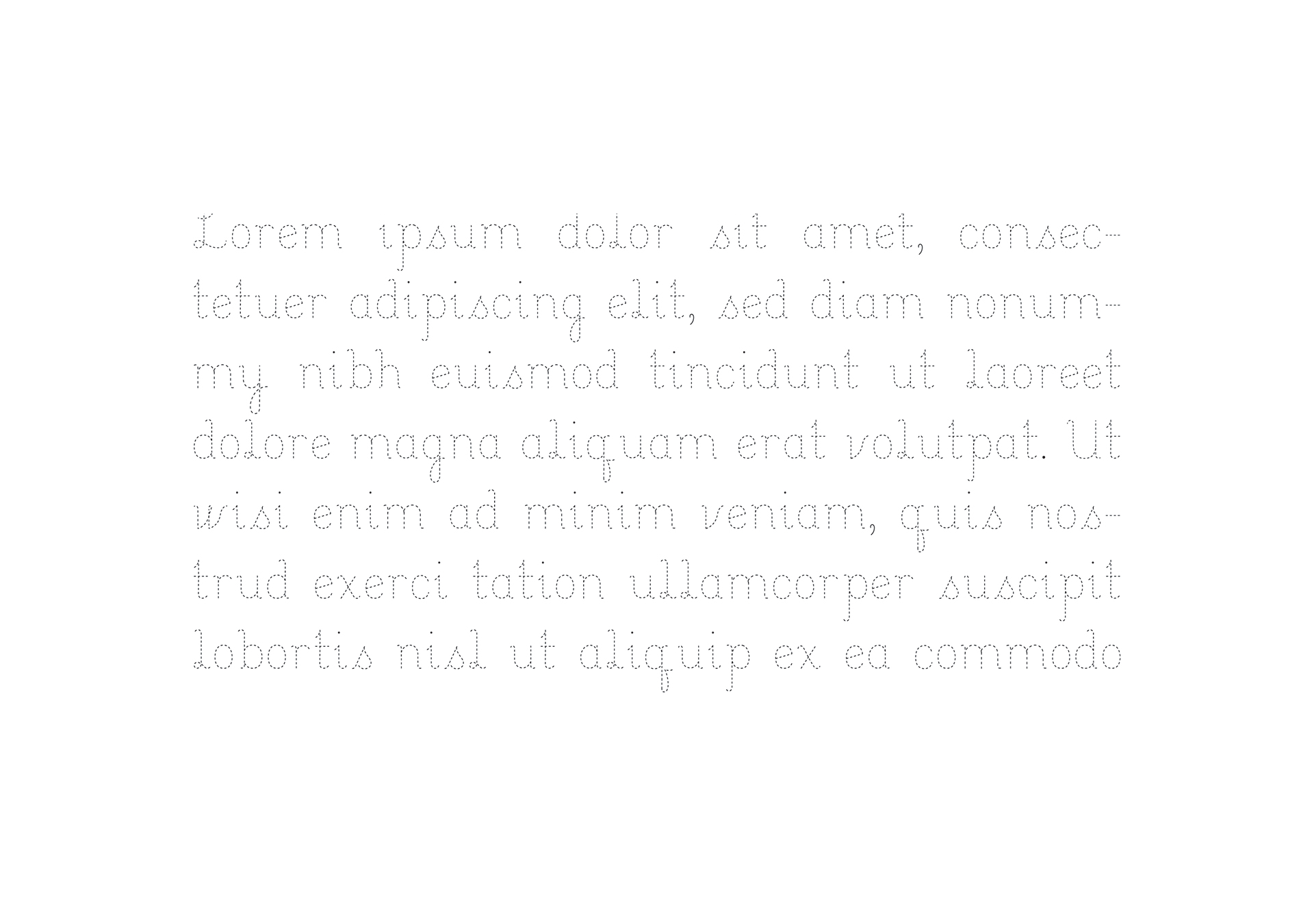 Beispiel einer Lucinda Medium-Schriftart