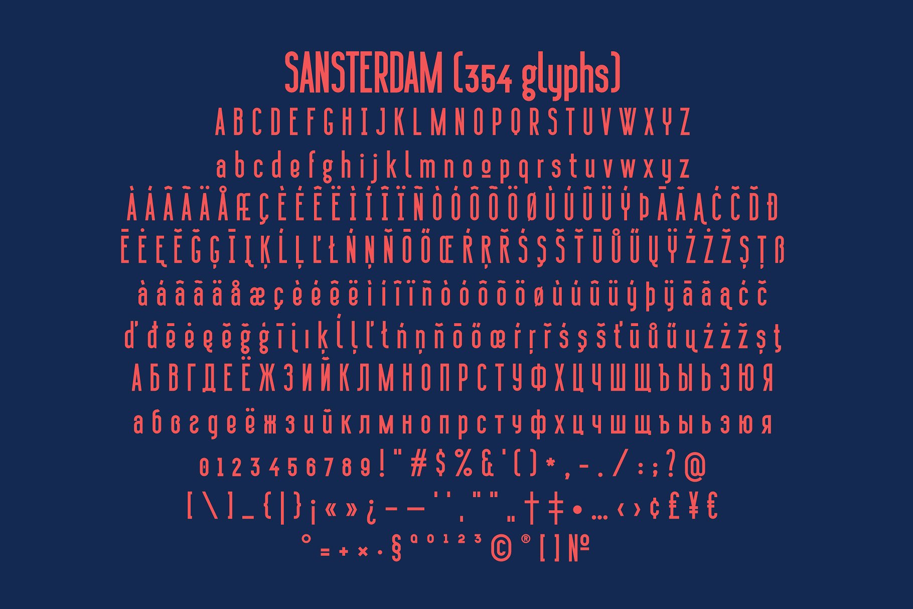 Beispiel einer Sansterdam Script-Schriftart