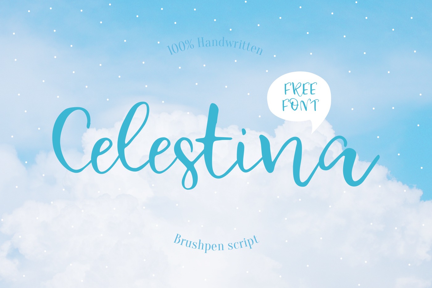 Beispiel einer Celestina Regular-Schriftart