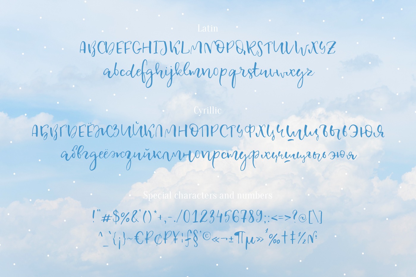 Beispiel einer Celestina Regular-Schriftart