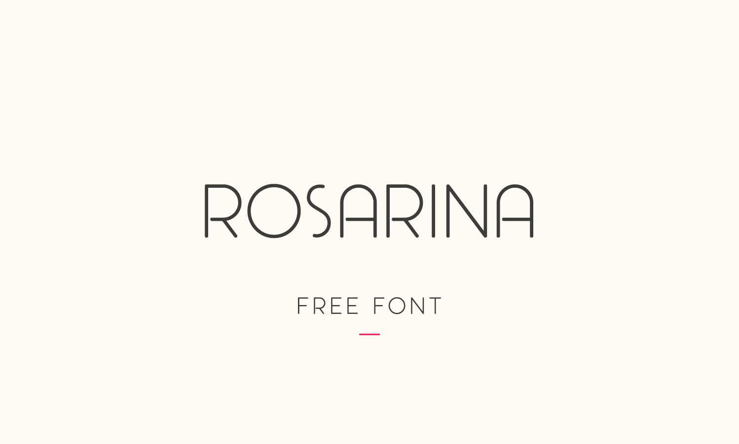 Beispiel einer Rosarina Regular-Schriftart