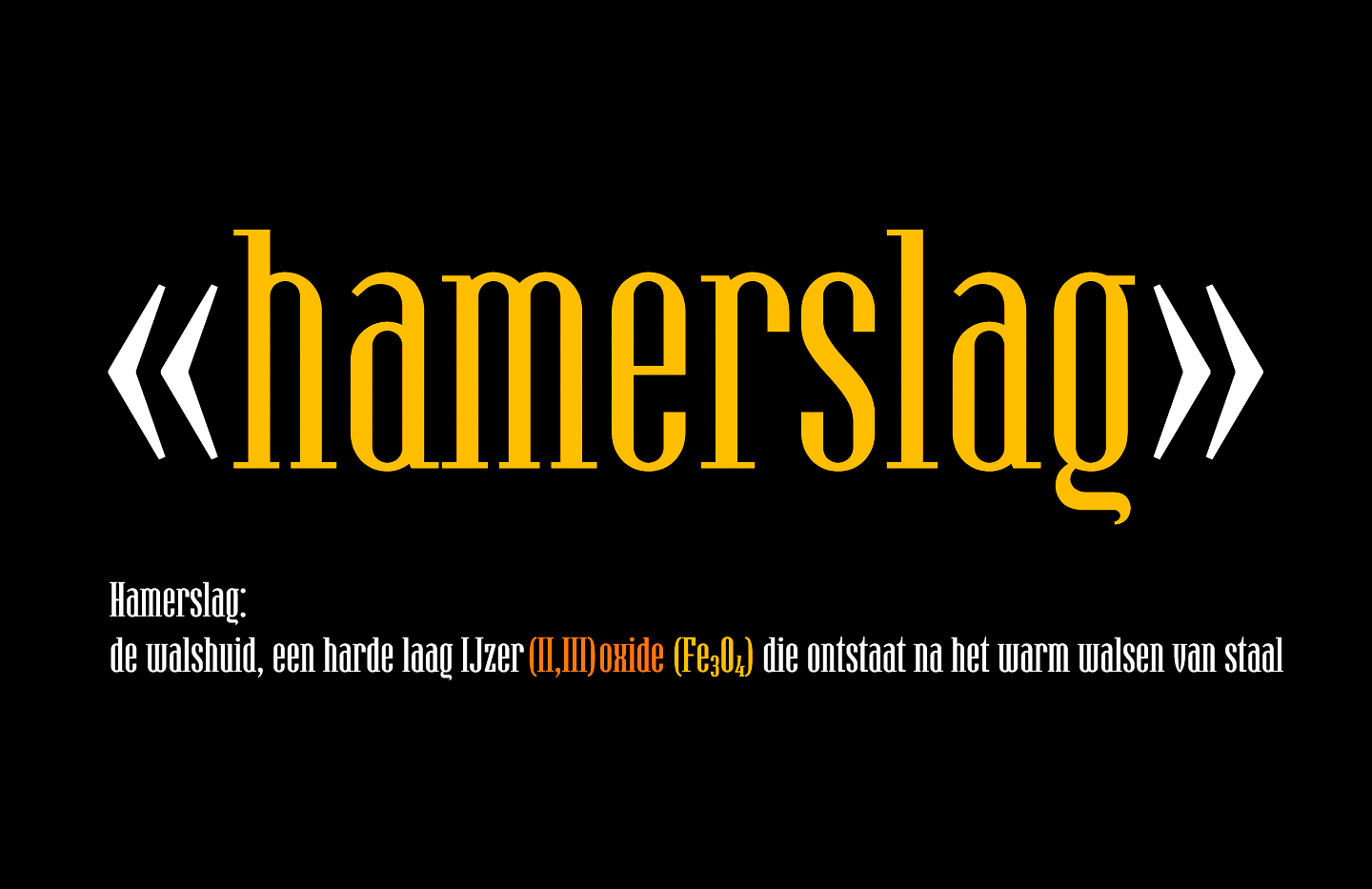 Beispiel einer Hamerslag-Schriftart