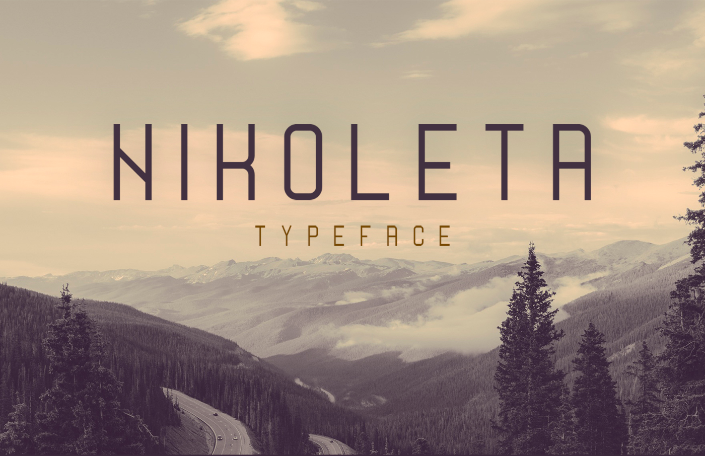 Beispiel einer Nikoleta Regular-Schriftart