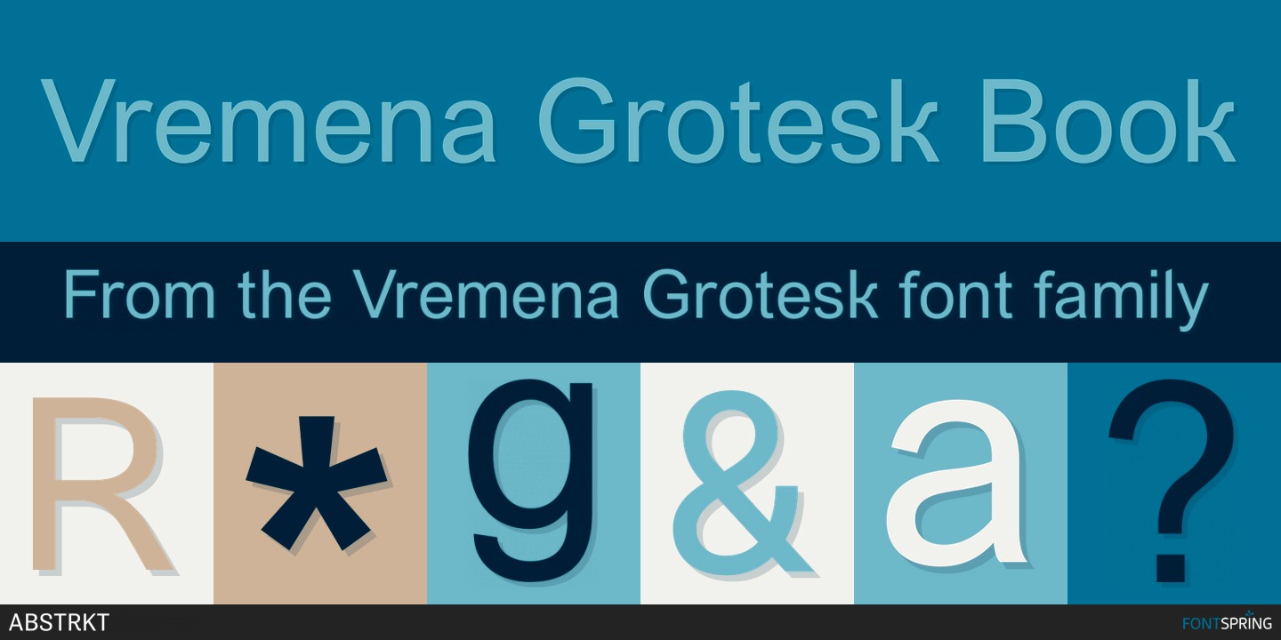 Beispiel einer Vremena Grotesk Medium-Schriftart