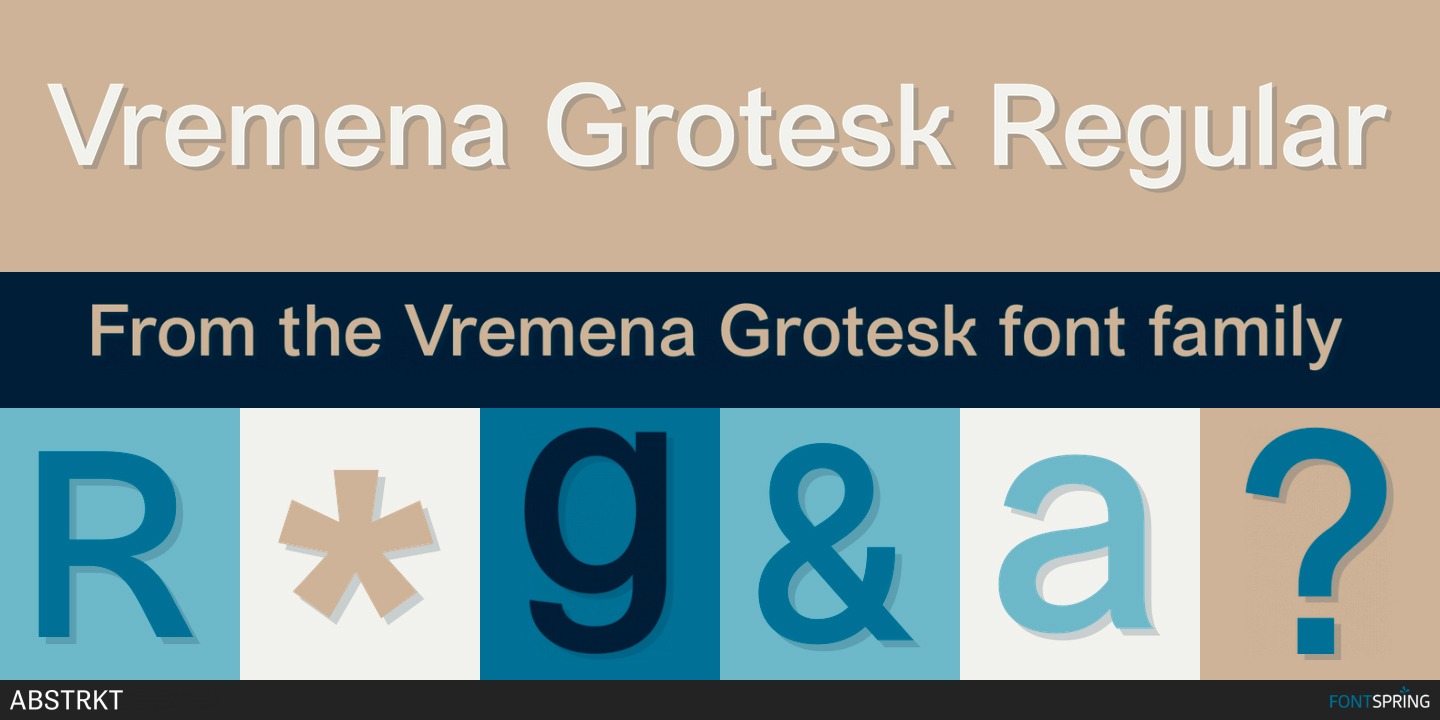 Beispiel einer Vremena Grotesk Bold-Schriftart