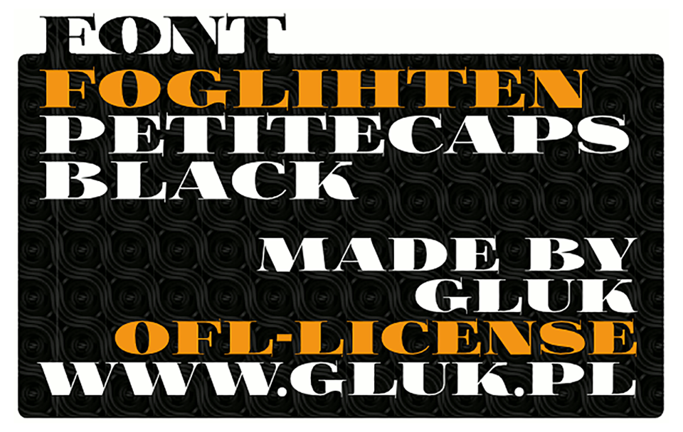 Beispiel einer Foglihten Black Pcs Black-Schriftart