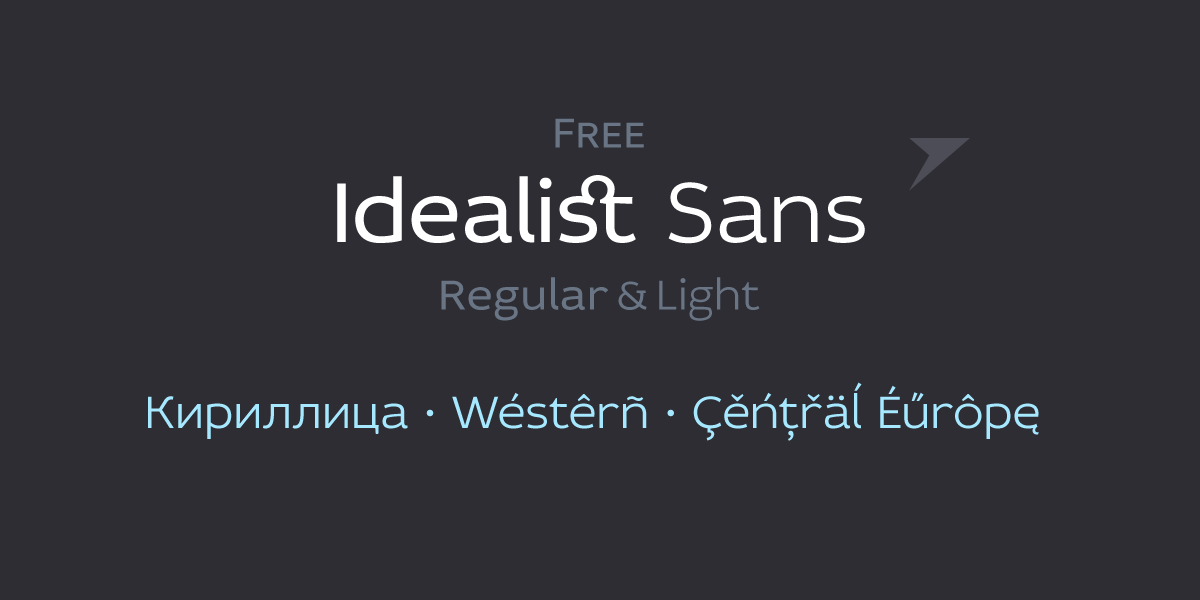 Beispiel einer Idealist Sans Regular-Schriftart