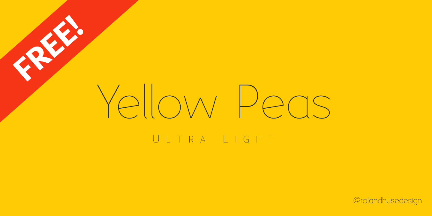 Beispiel einer Yellow Peas-Schriftart