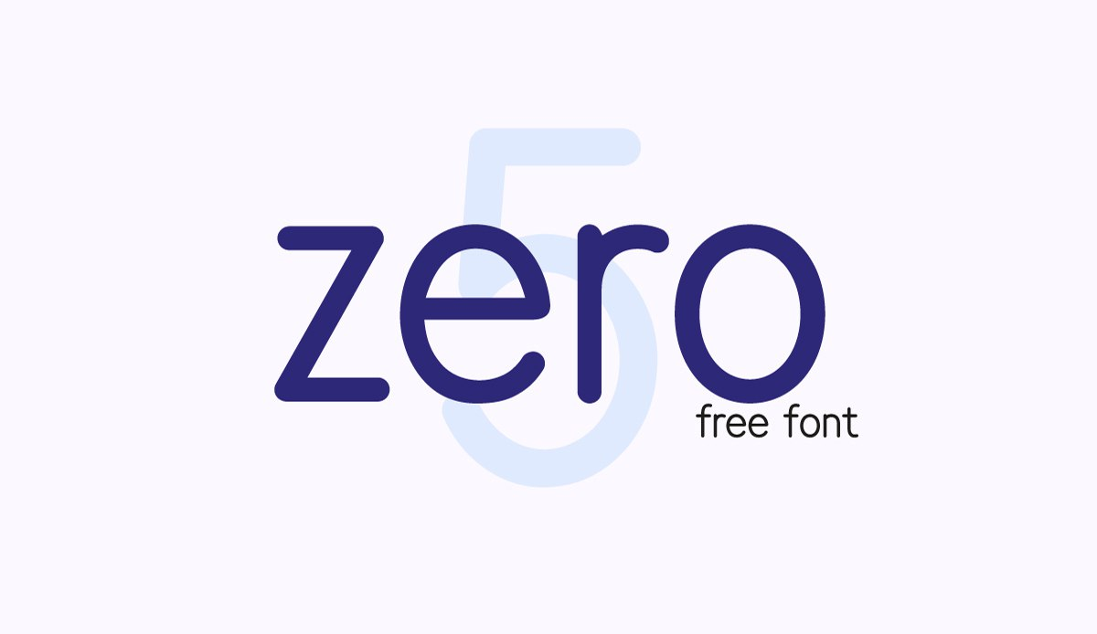 Beispiel einer Zero 5-Schriftart