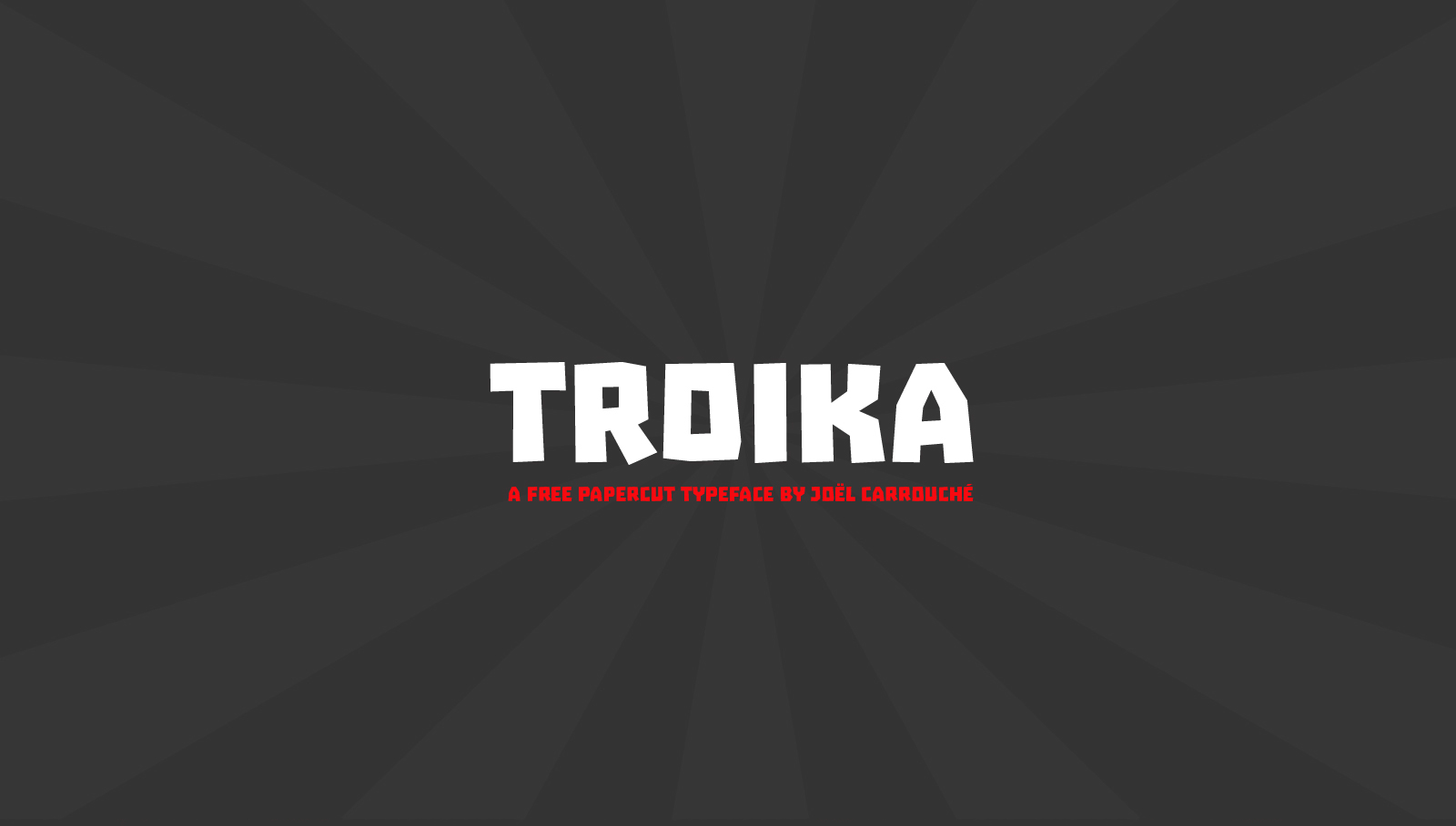 Beispiel einer Troika Regular-Schriftart