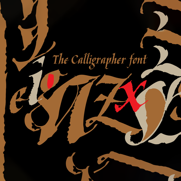 Beispiel einer Kaligrafica, Kaligraf Medium-Schriftart