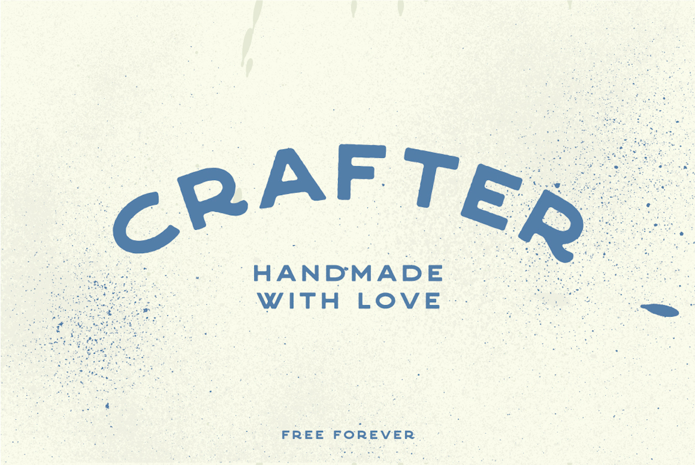 Beispiel einer Crafter Rough-Schriftart