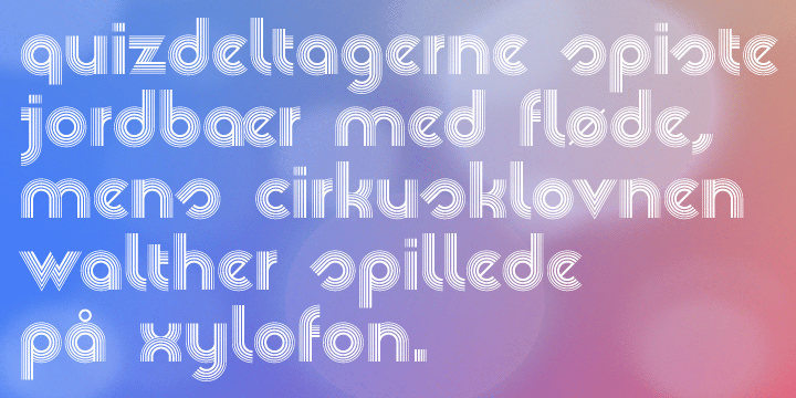 Beispiel einer Veselka 4F Regular-Schriftart