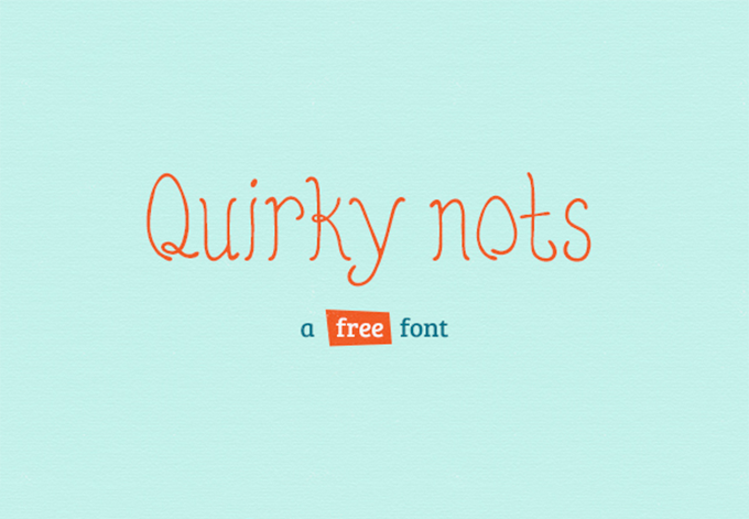 Beispiel einer Quirky Nots-Schriftart