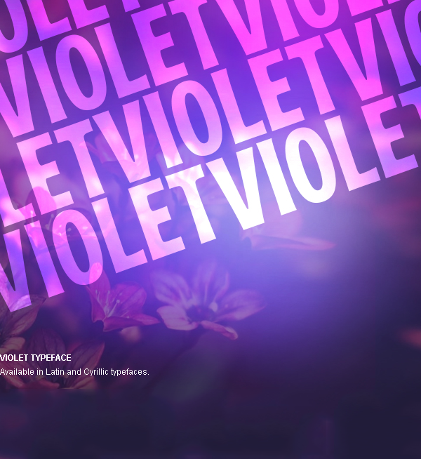 Beispiel einer Violet-Schriftart