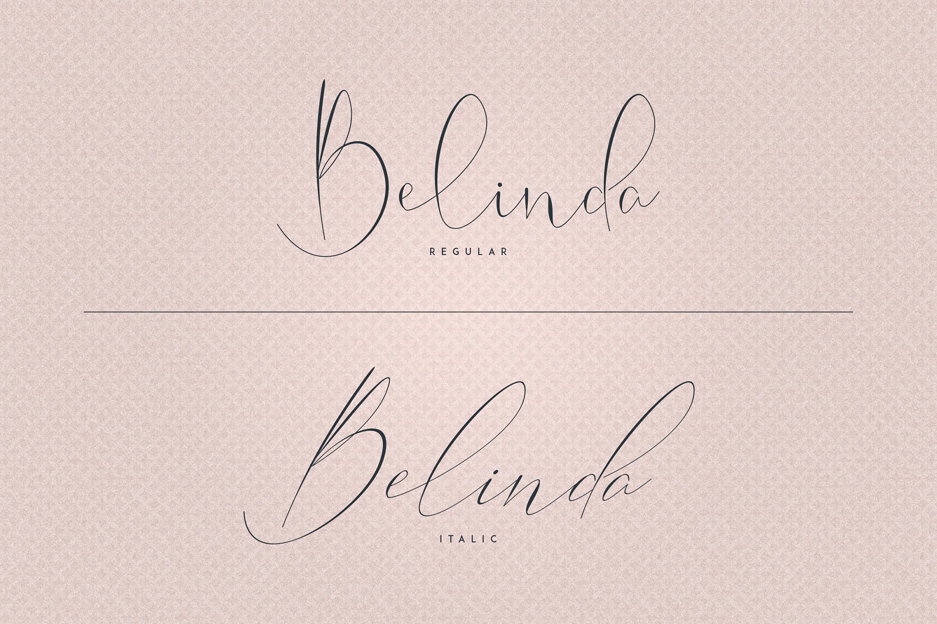 Beispiel einer Belinda Regular-Schriftart