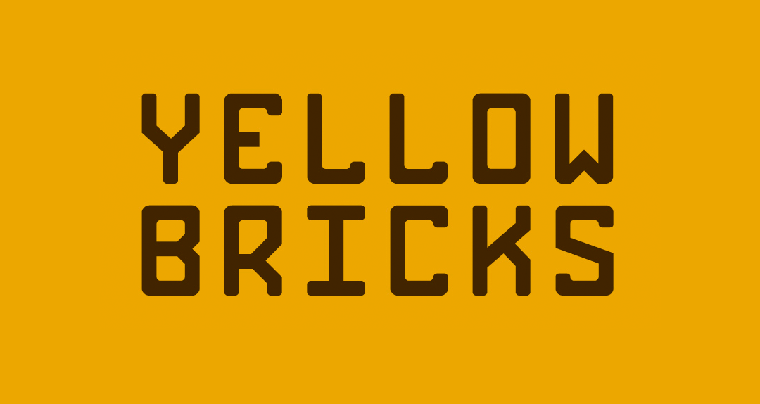 Beispiel einer Bricks-Schriftart